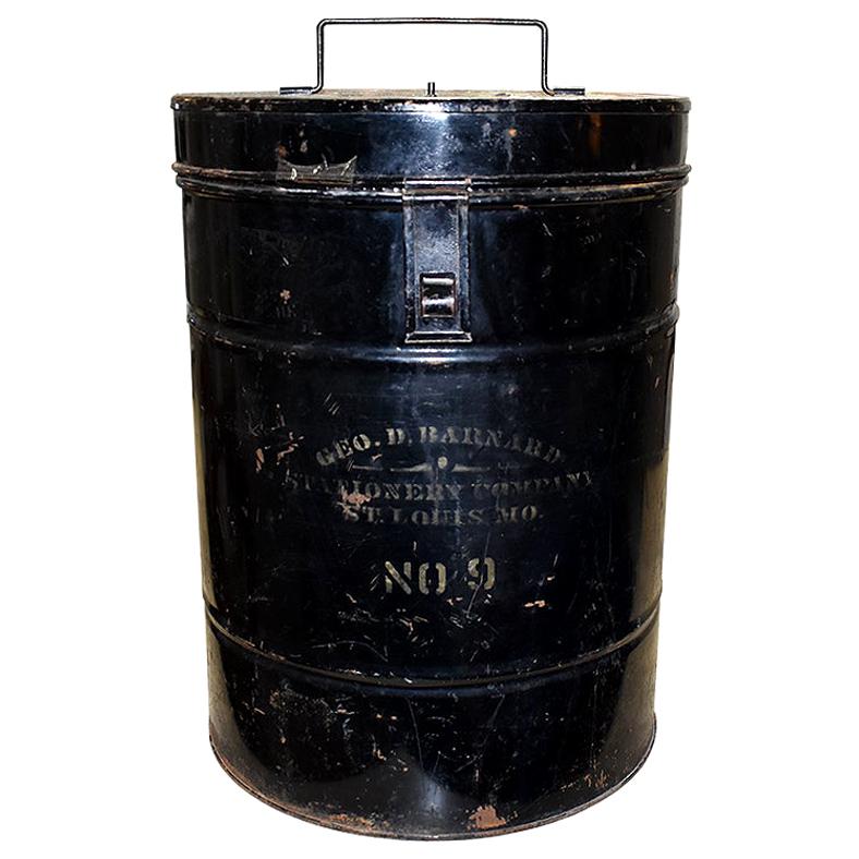 American Civil War Era Black Metal Ballot Box by Geo Barnard & Company, 1800s