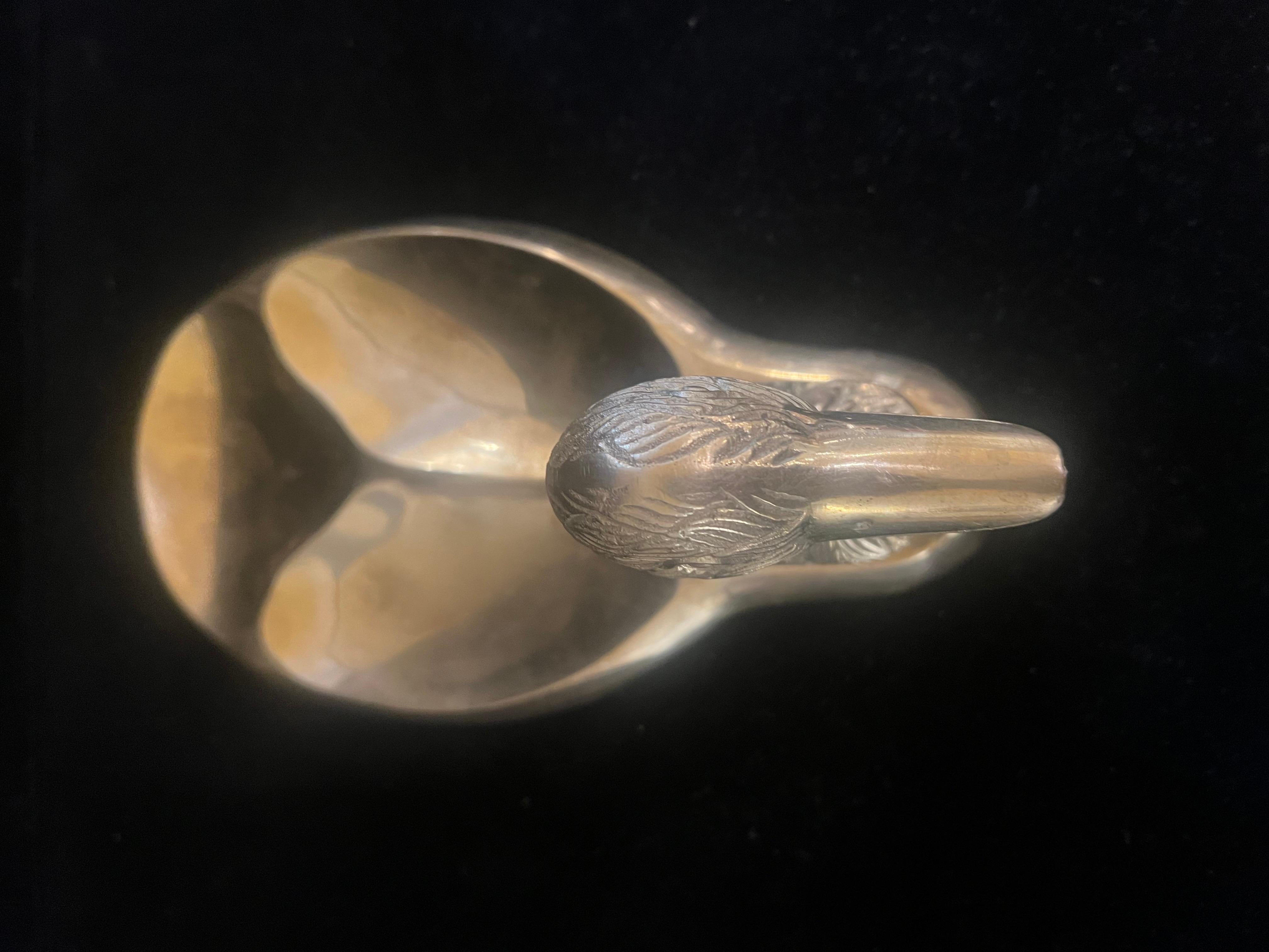American Classic solid Polished Brass Duck Catch it all Bowl In Excellent Condition For Sale In San Diego, CA