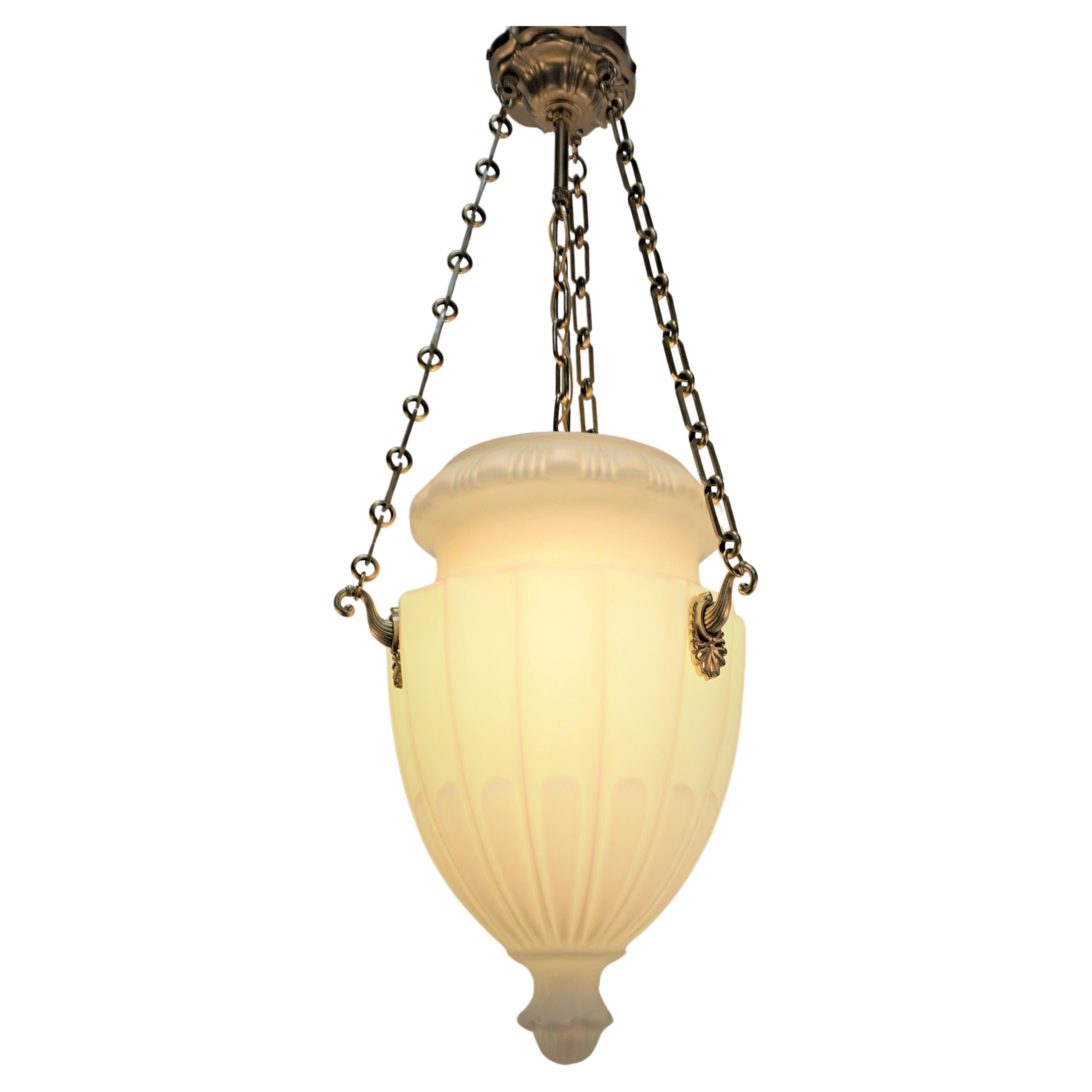 American Classic Urn shape Glass Chandelier For Sale