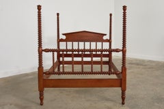 American Classical Bobbin Turned Fruitwood Spindle Bed