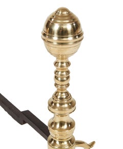 American Classical Brass Andirons