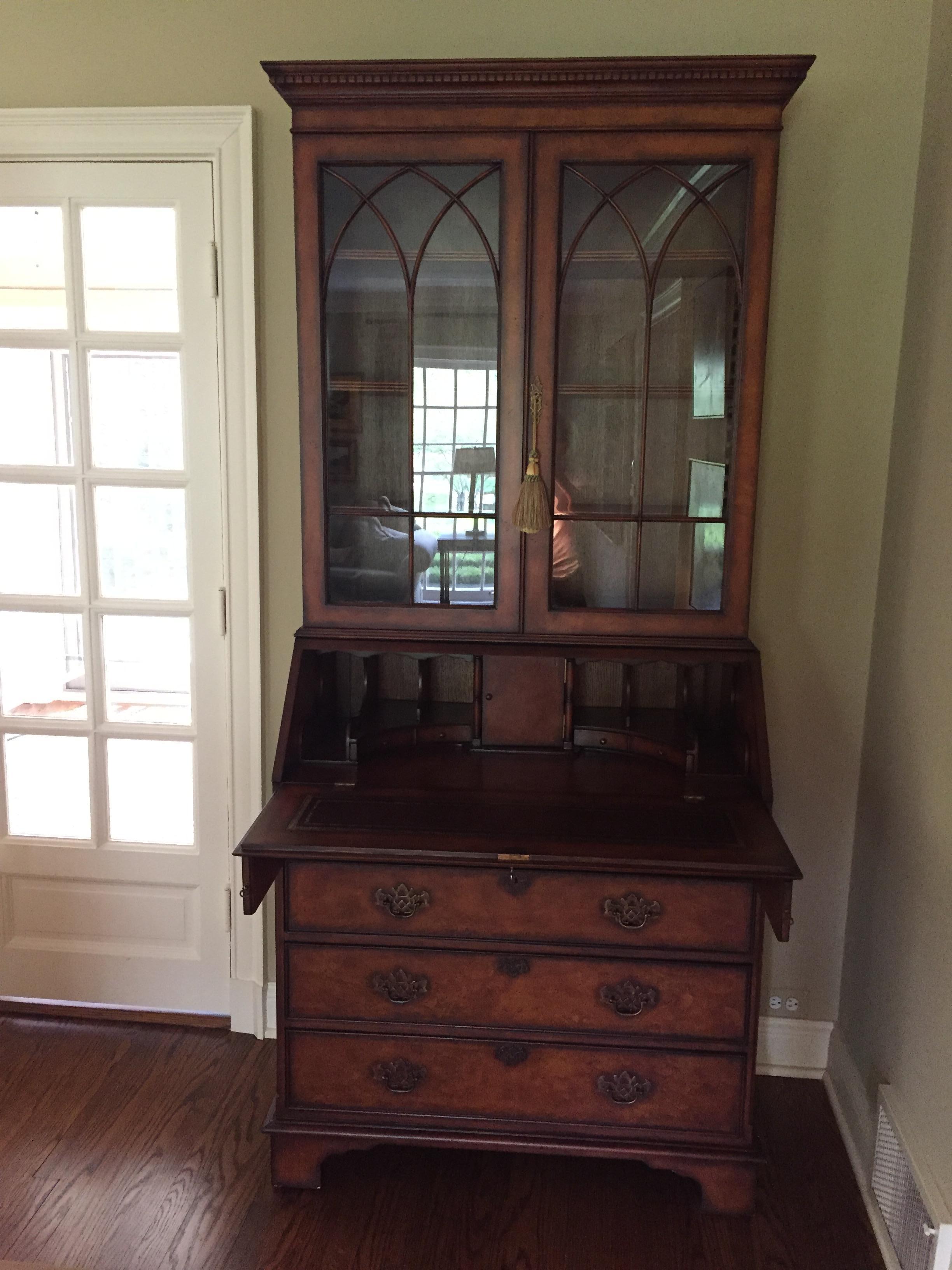 American Classical Bristol House at Beacon Hill Secretary Desk and Cabinet 4