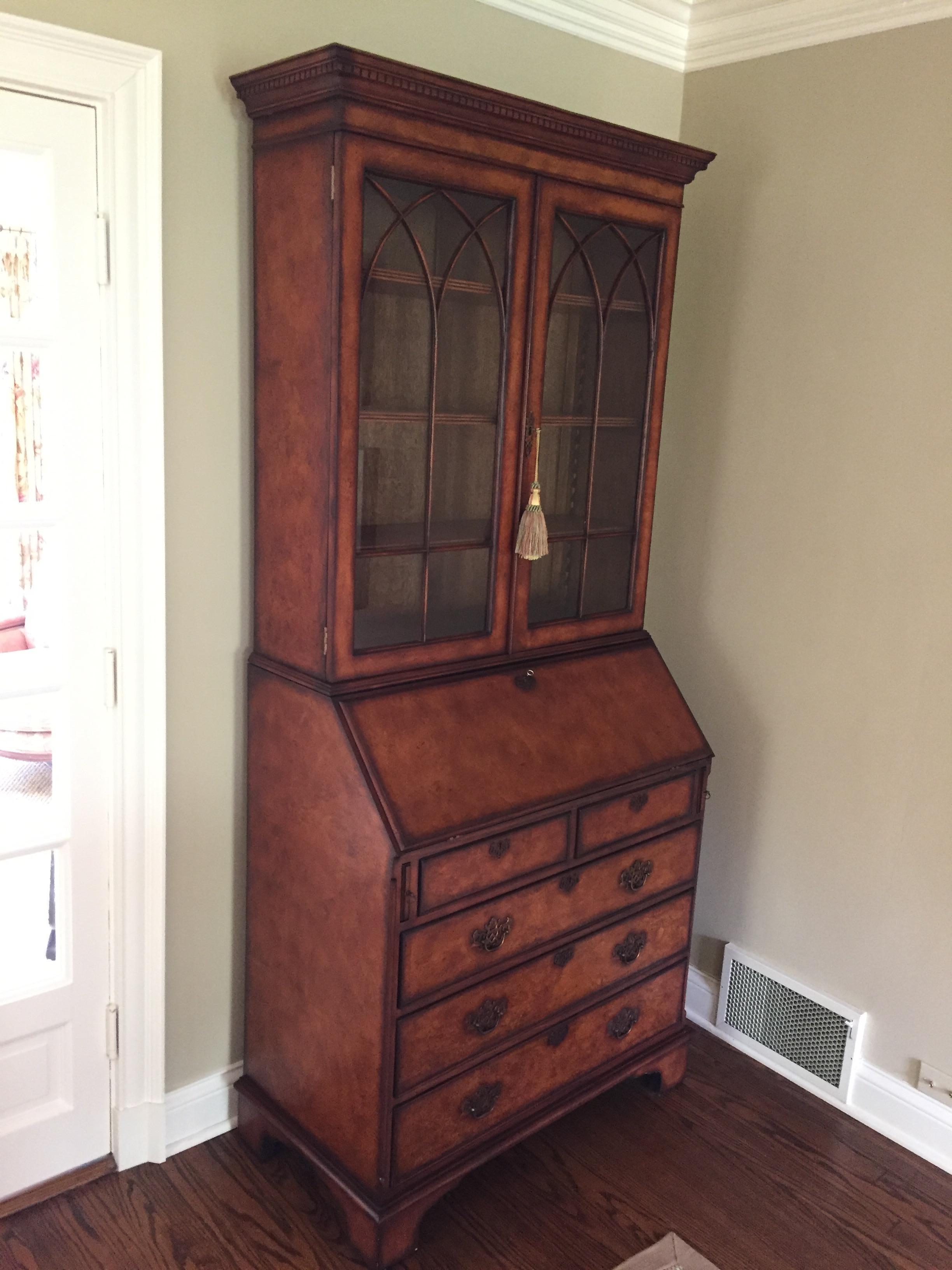 American Classical Bristol House at Beacon Hill Secretary Desk and Cabinet 10