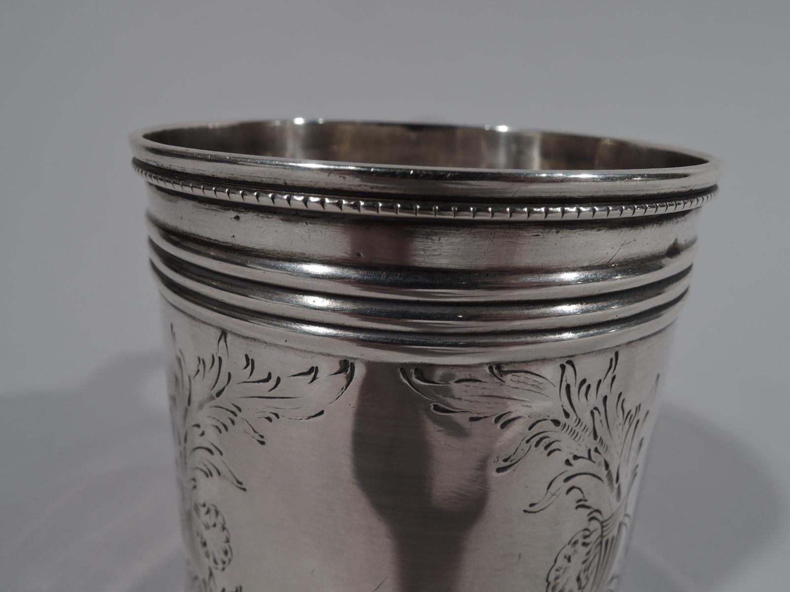 American Classical Coin Silver Baby Cup by Gale, Woods & Hughes In Good Condition In New York, NY