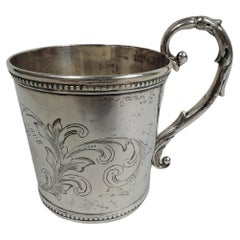 American Classical Coin Silver Christening Mug by Tifft & Whiting