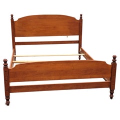 Antique American Classical Colonial Style Maple Full Size Bedstead