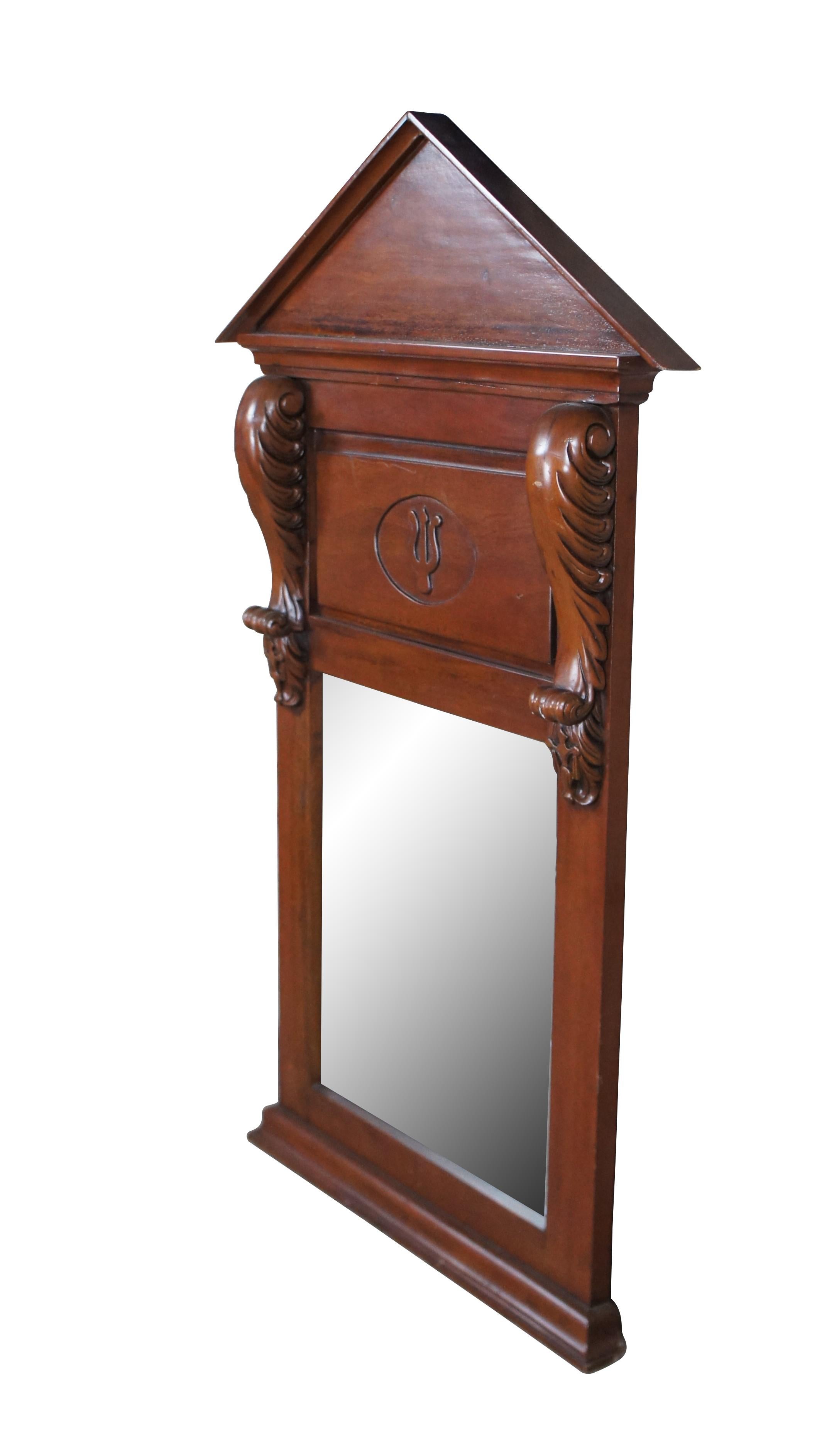 Empire Miroir à fronton Trident en acajou de style Classic Mantels 49