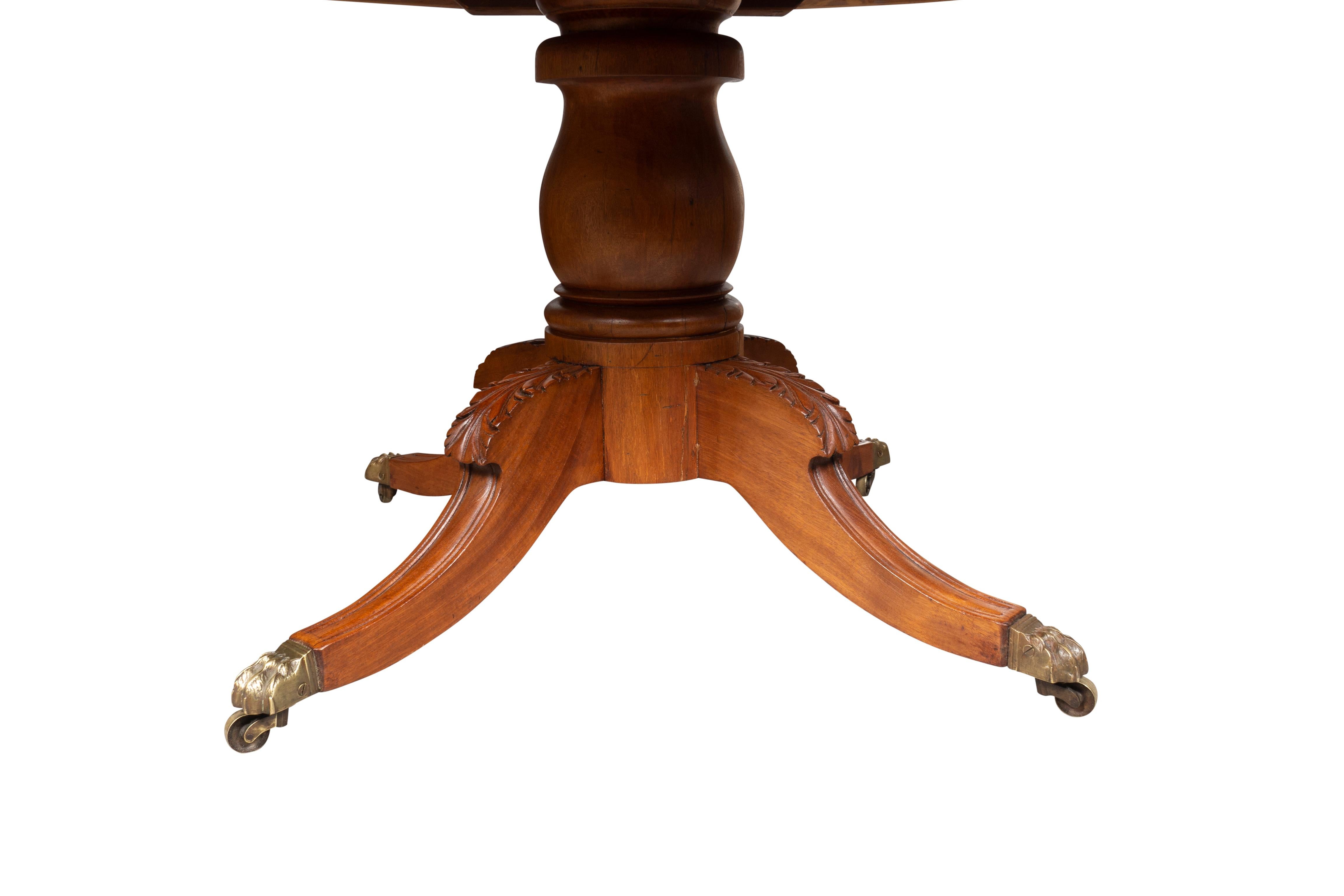 American Classical Mahogany Drum Table For Sale 7