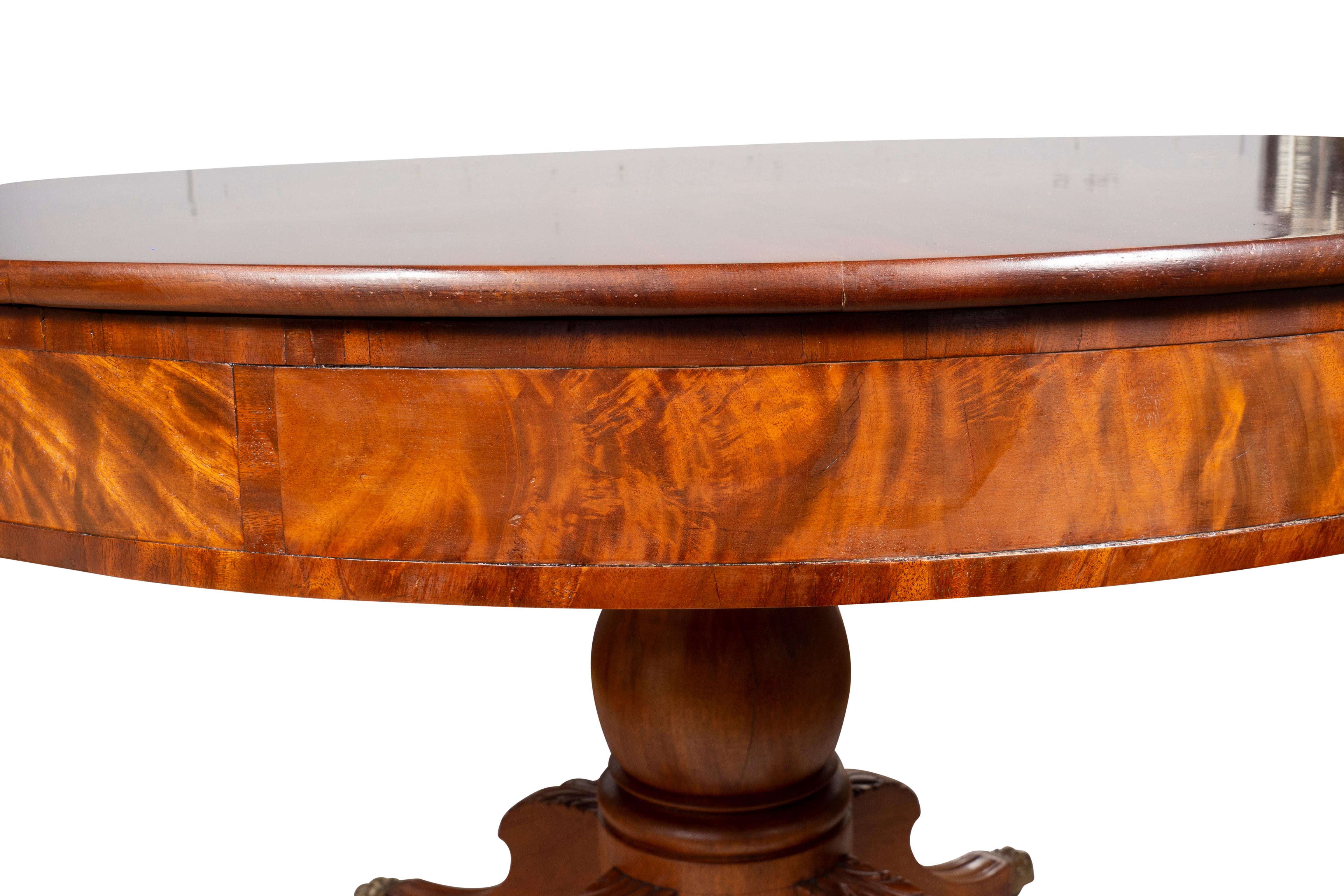 American Classical Mahogany Drum Table For Sale 11