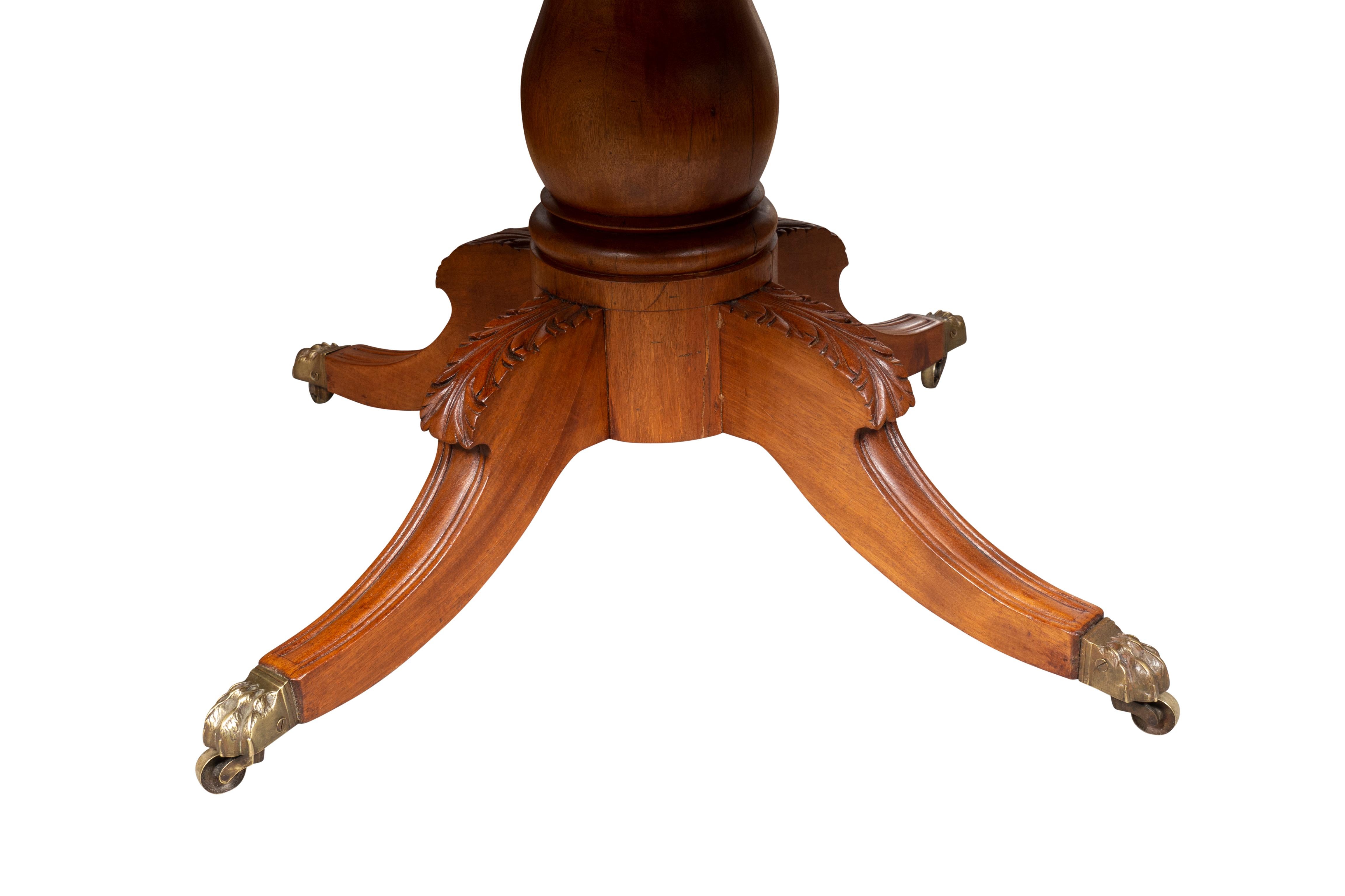 American Classical Mahogany Drum Table For Sale 3