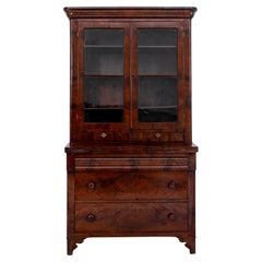 American Classical Mahogany Secretary Bookcase