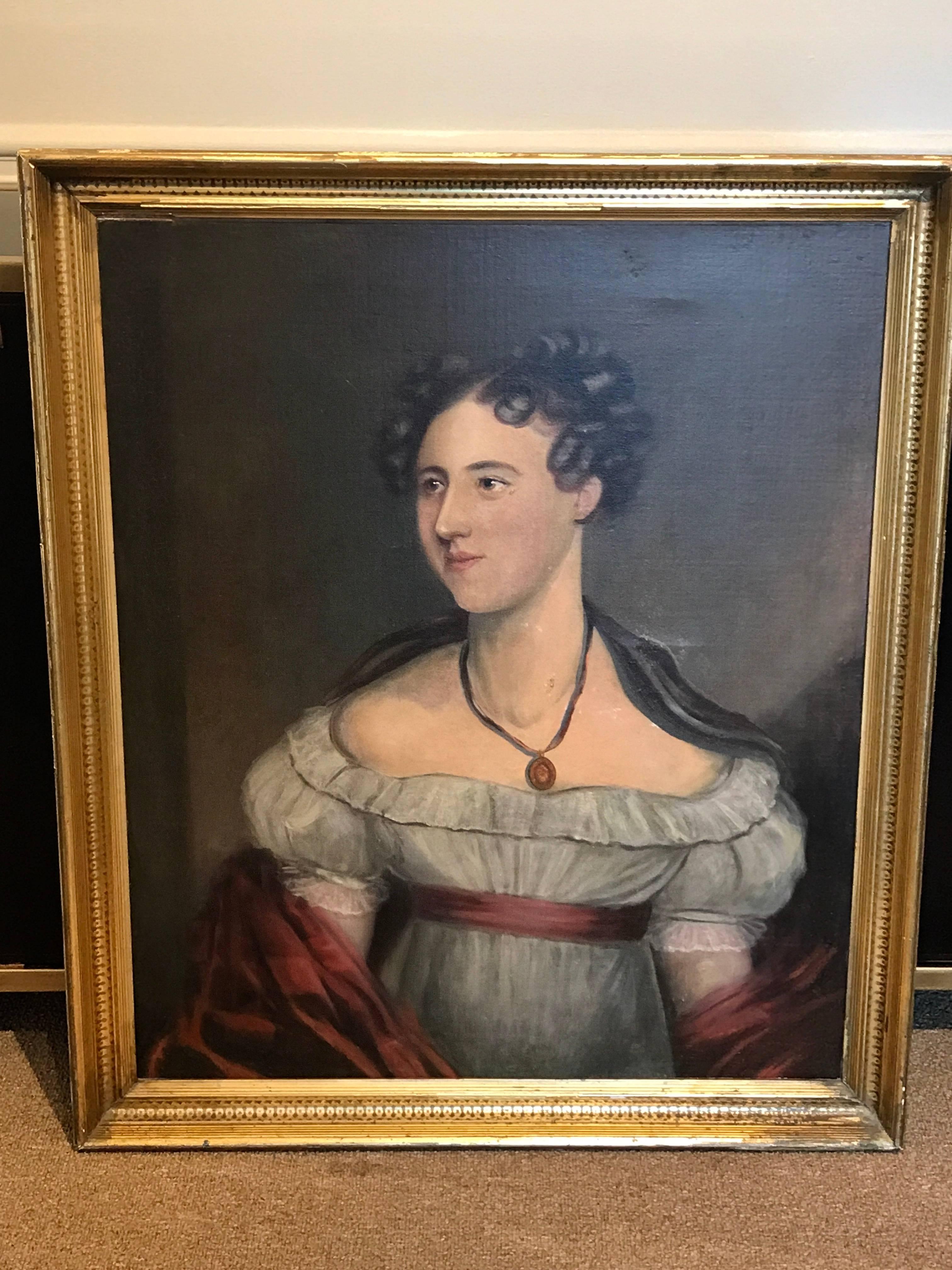 American Classical Portrait of a Lady For Sale 1