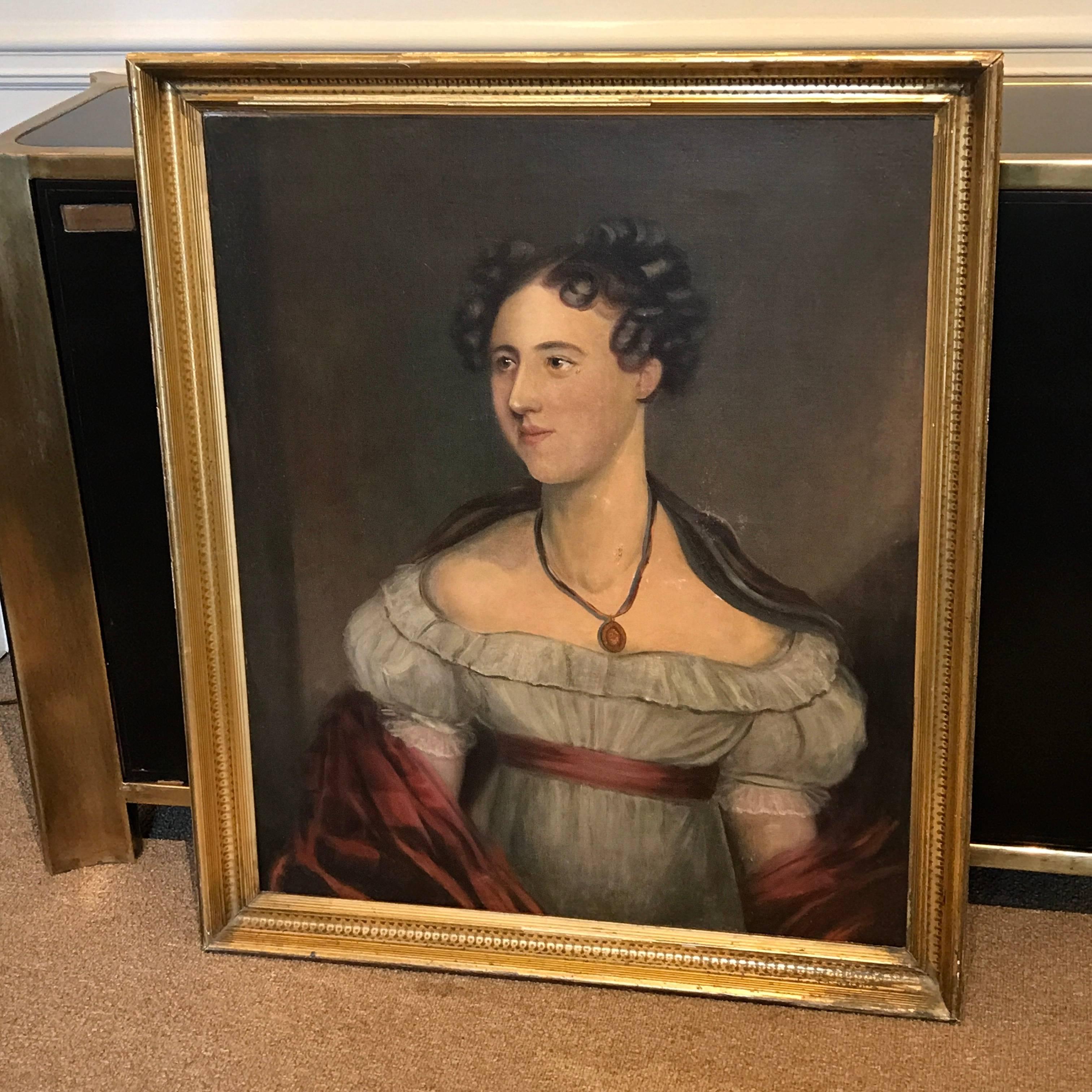 American Classical Portrait of a Lady For Sale 3