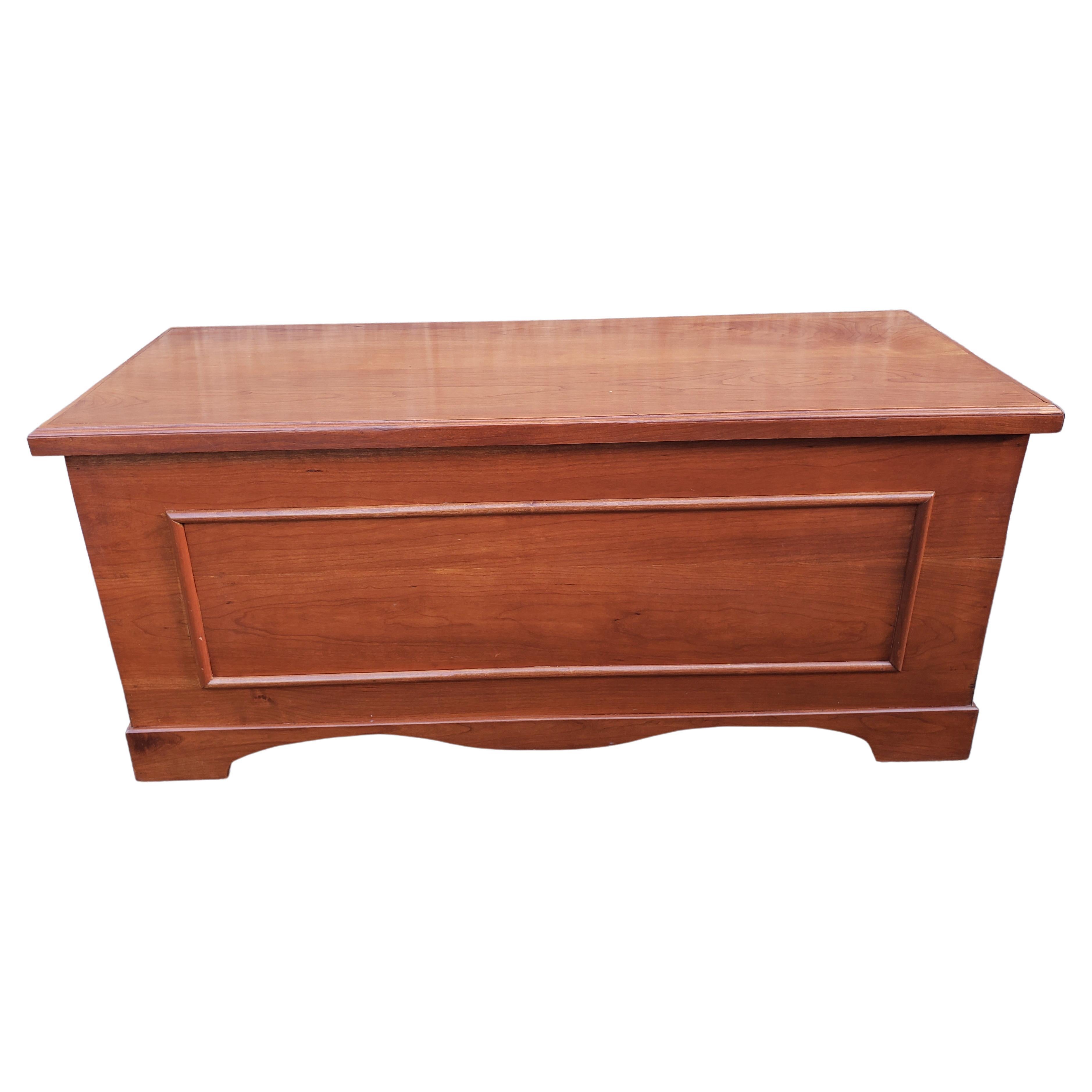 American Classical Solid Cherry with Cedar Lined Blanket Chest