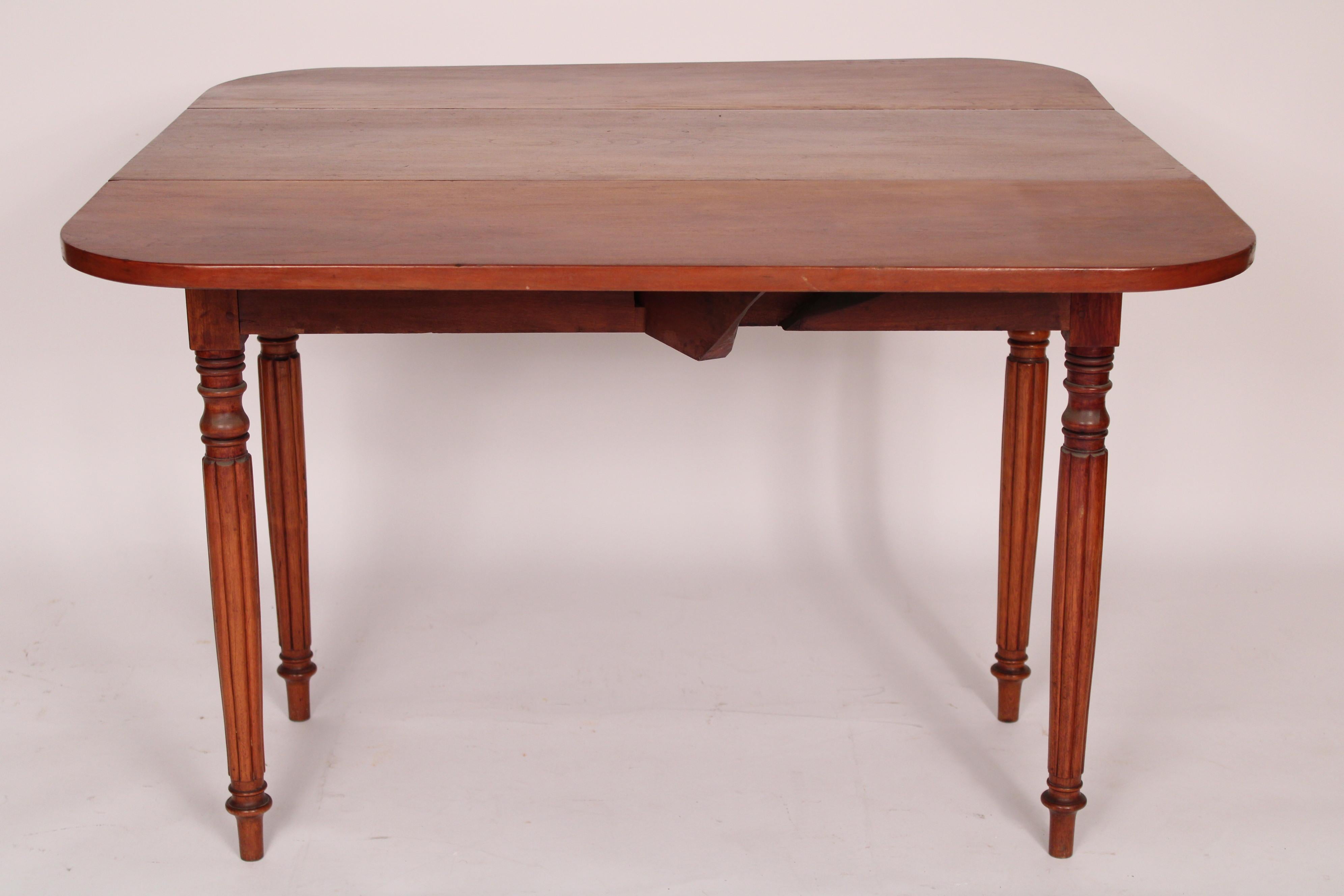 American Classical Style Cherry Wood Drop Leaf Table 2