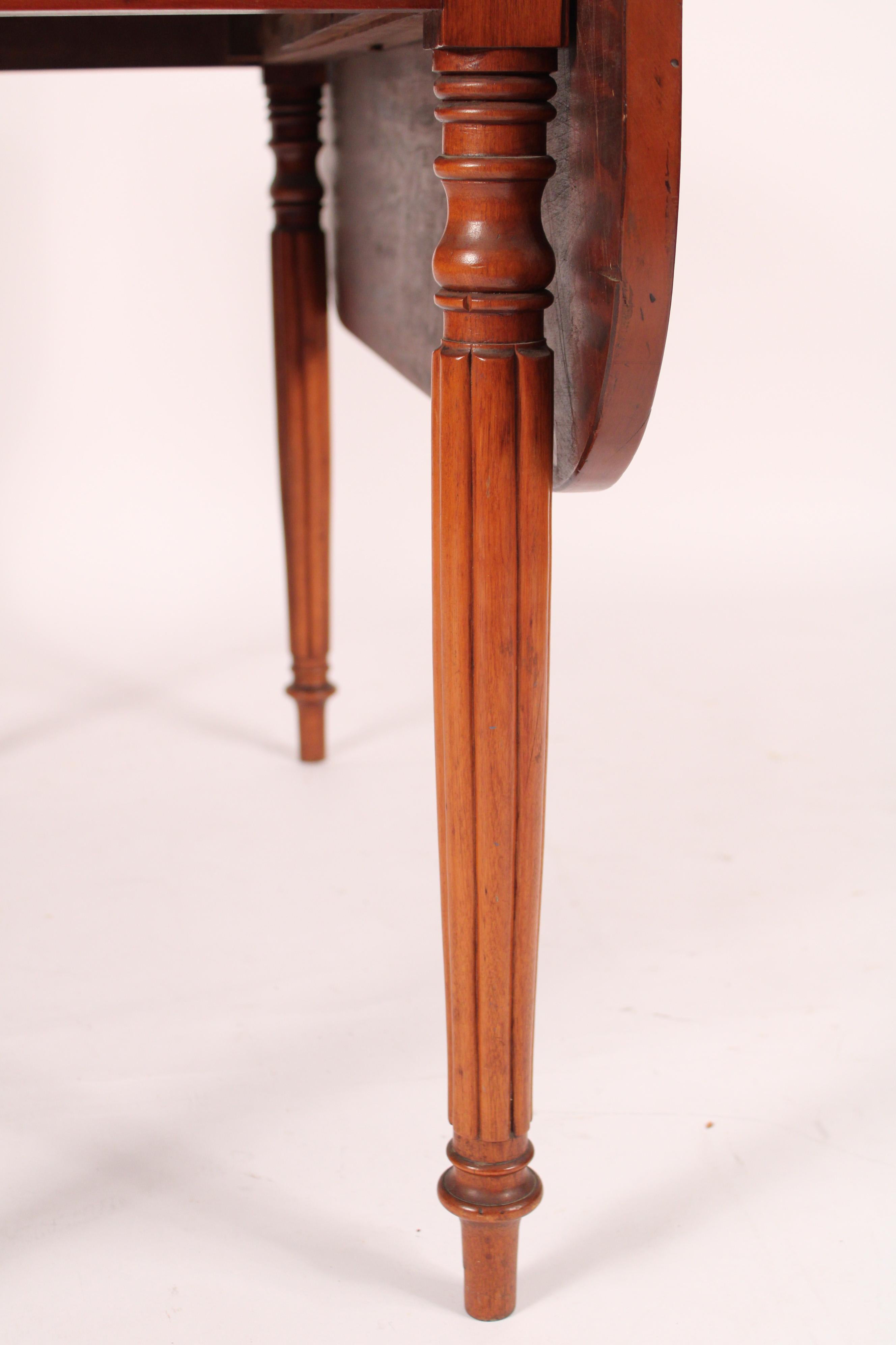 American Classical Style Cherry Wood Drop Leaf Table 3