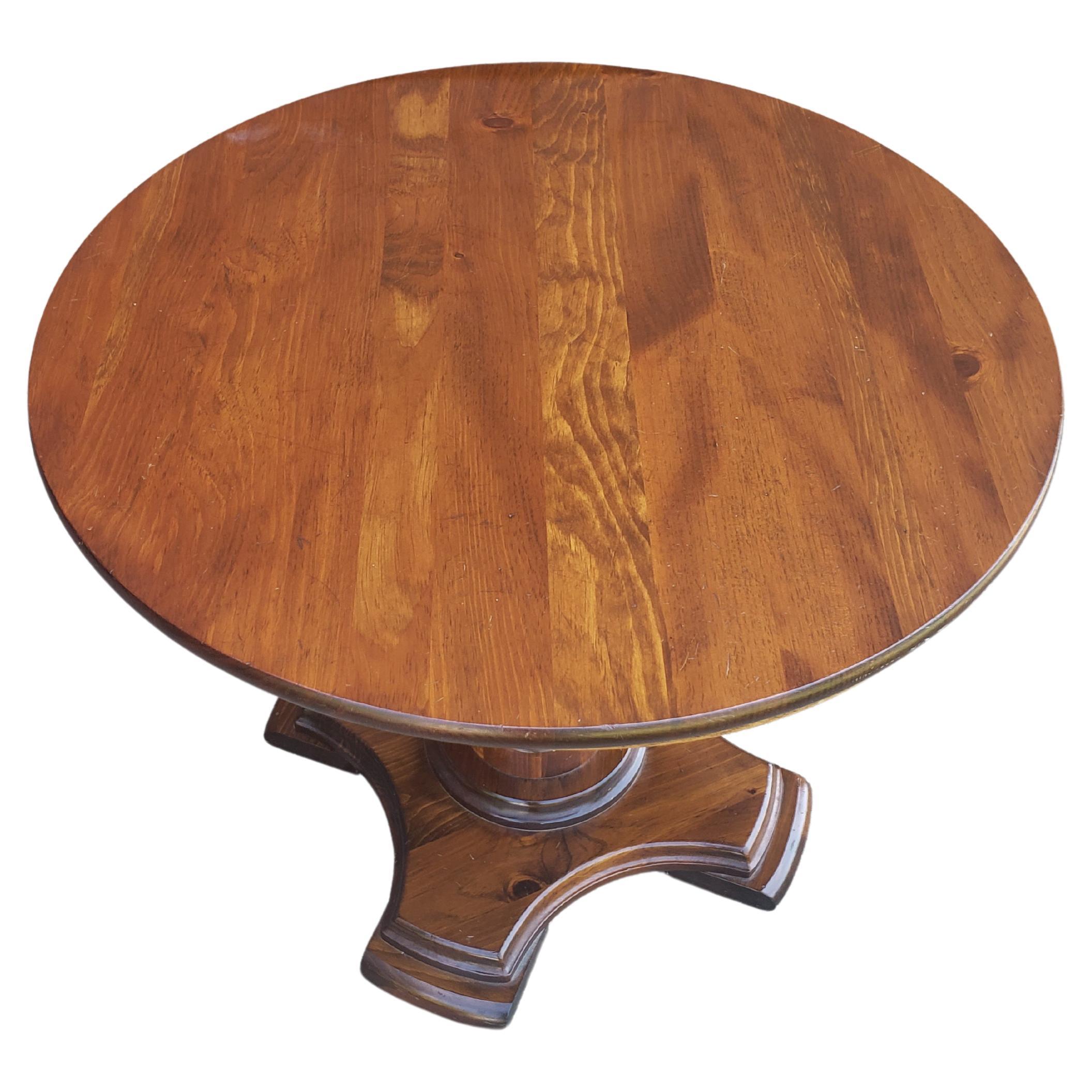 pine pedestal table