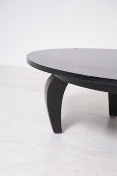 American Coffee Table in Black Wood, 1950s