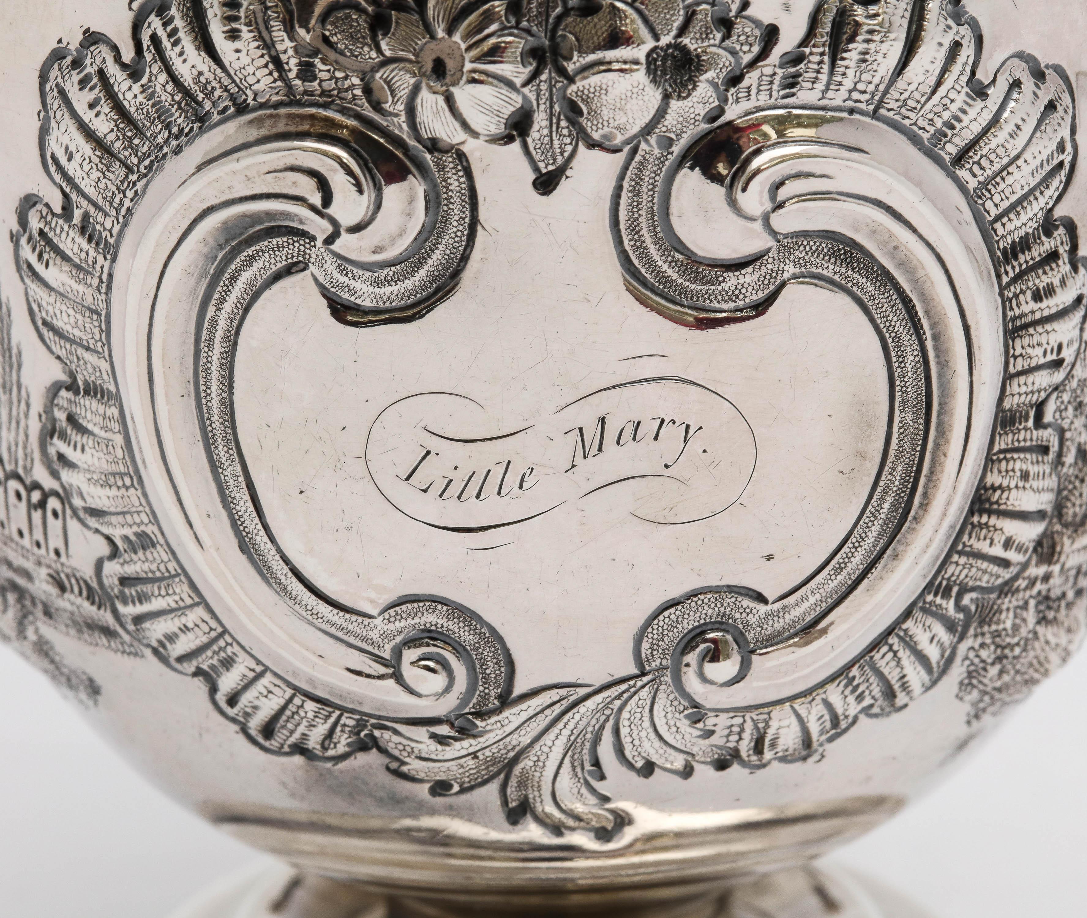 American Coin Silver '.900' Cup/Mug on Pedestal Base by Bailey & Co. In Good Condition For Sale In New York, NY