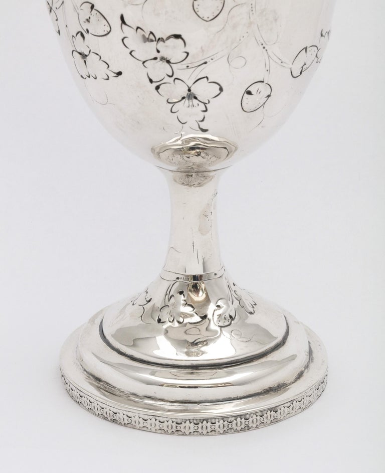 American Coin Silver '.900' Goblet by Peter L. Krider In Good Condition For Sale In New York, NY