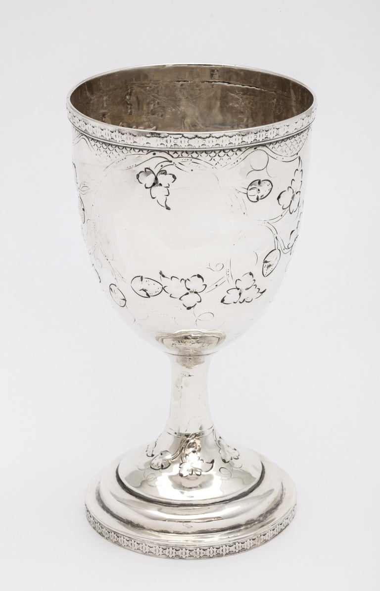 Mid-19th Century American Coin Silver '.900' Goblet by Peter L. Krider For Sale