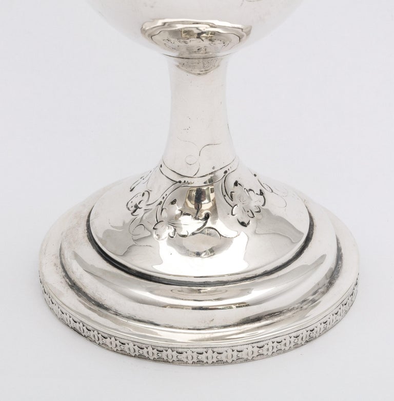 American Coin Silver '.900' Goblet by Peter L. Krider For Sale 2