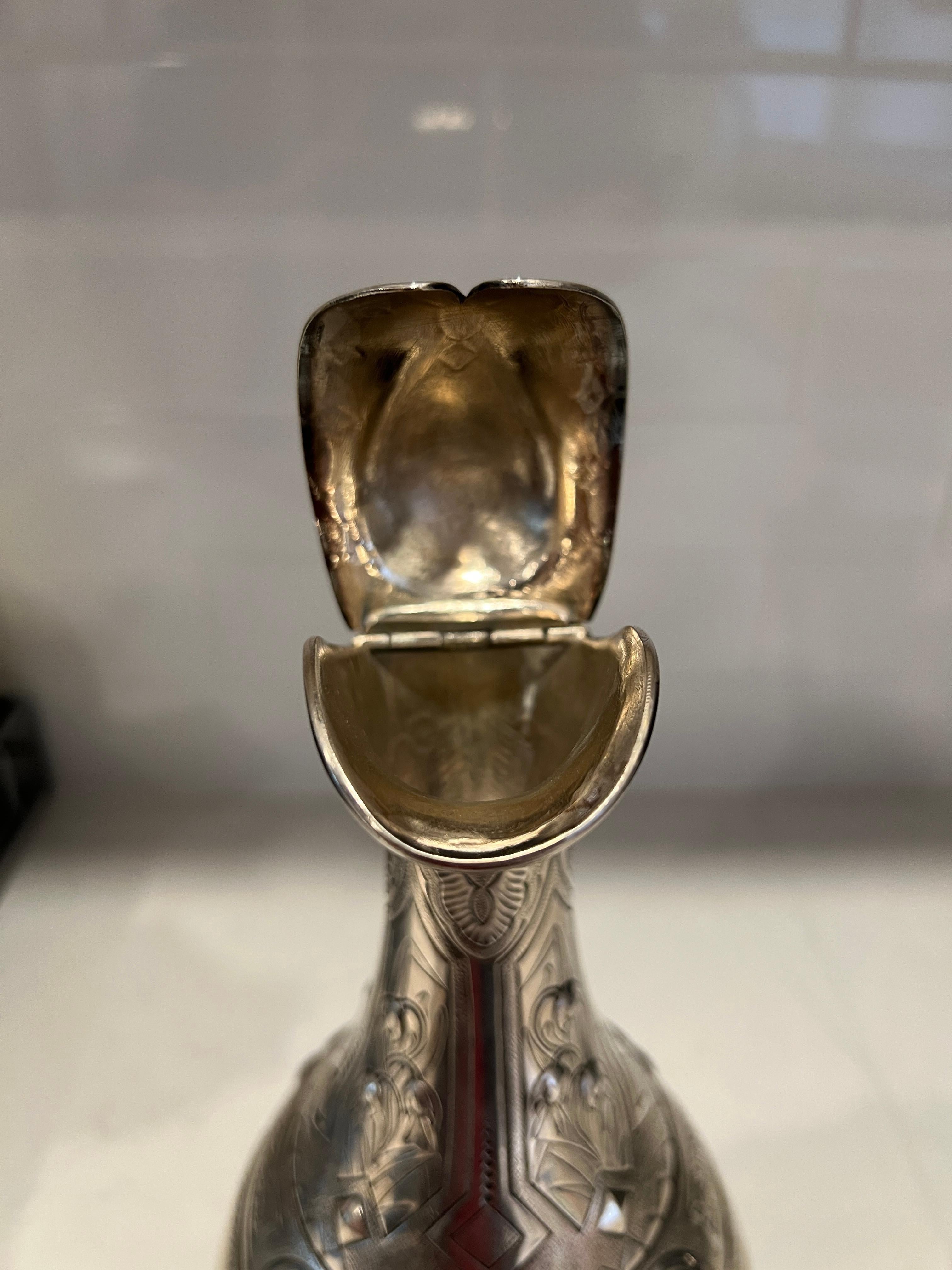 Amerikanische Münzsilber Balmain Regatta „Gardiner Cup“ Wasserkanne Circa 1875 im Angebot 8