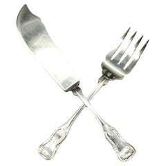 American Coin Silver Fish Servers, circa 1830, by Gorham