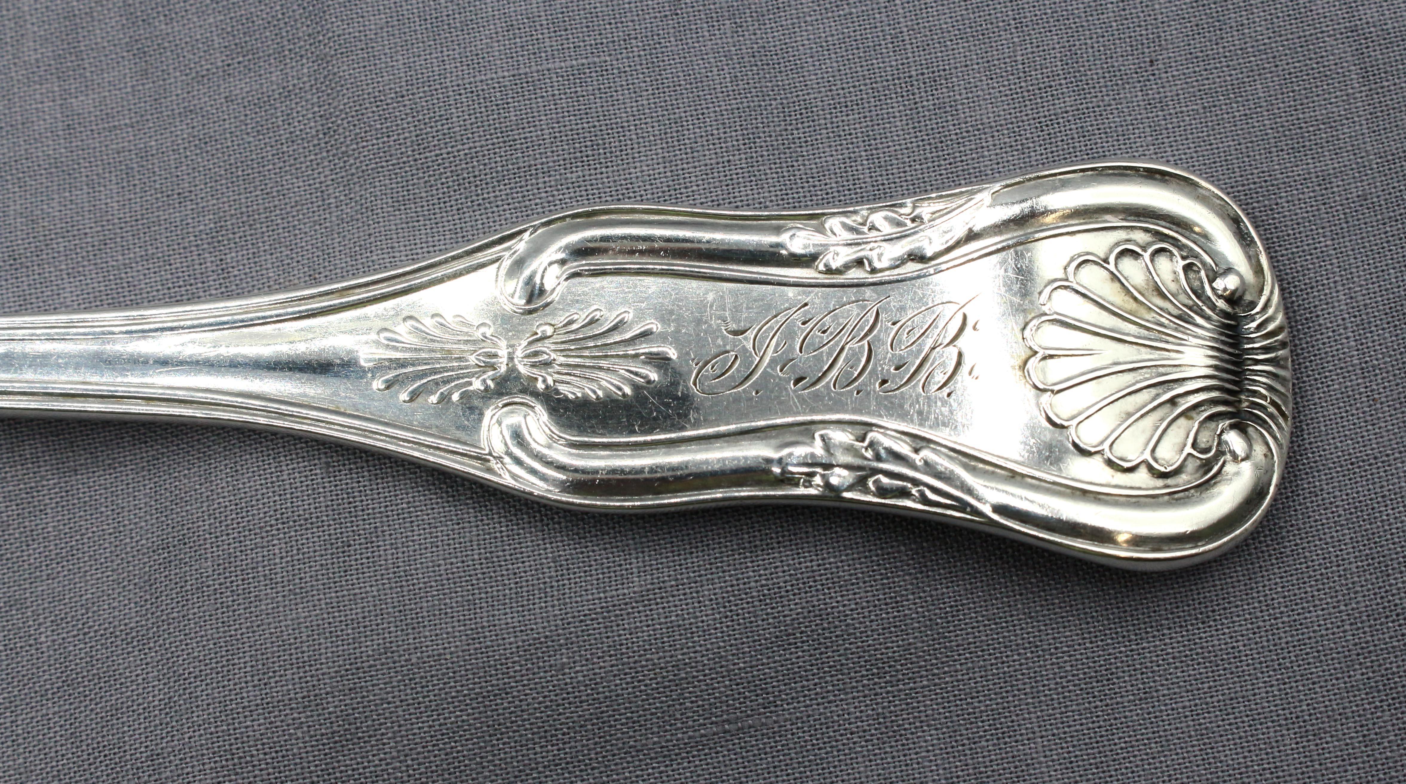 19th Century American Coin Silver Fish Servers, circa 1830, by Gorham For Sale