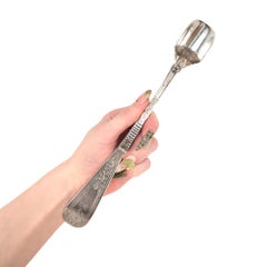 American Coin Silver Stilton Cheese Scoop with Lever Action