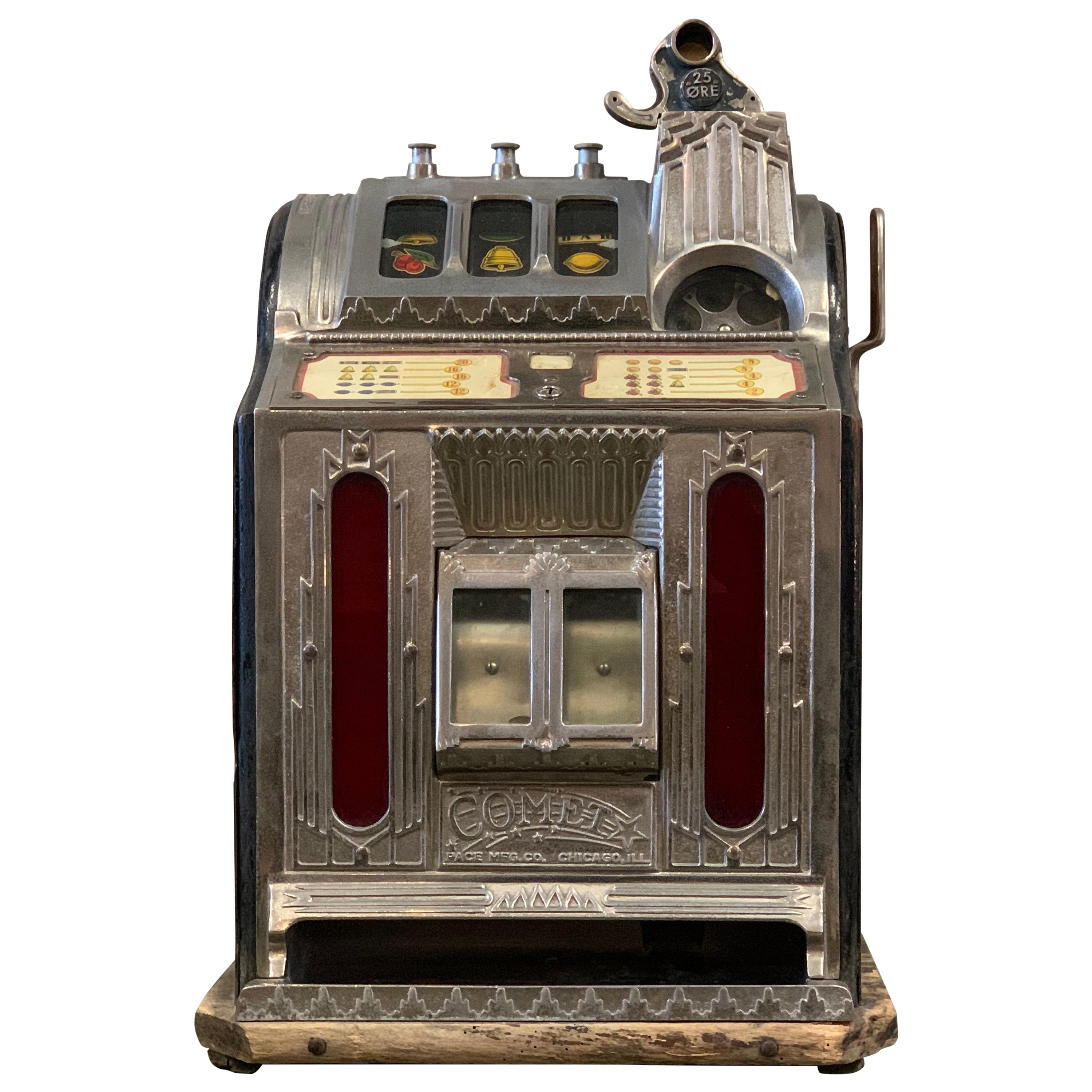 American Coin Slot Machine "Comet", 1920s, Mechanical Cast Iron One-Arm Bandit