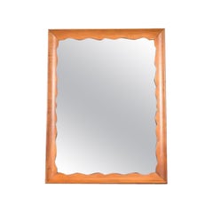 American Colonial Carved Maple Framed Wall Mirror, Circa 1970s