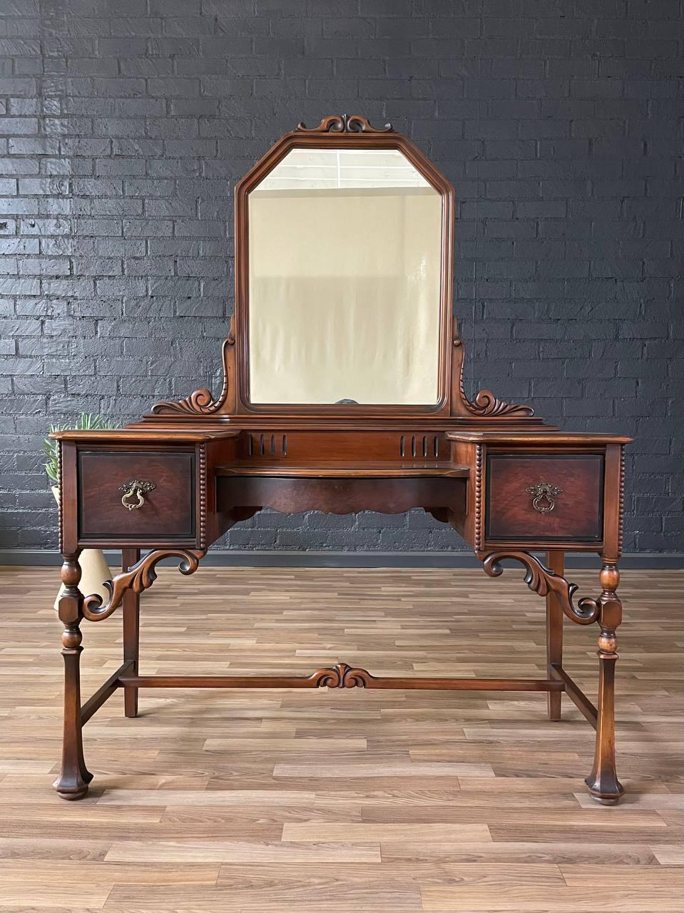 American Colonial Mahogany Vanity Desk 3