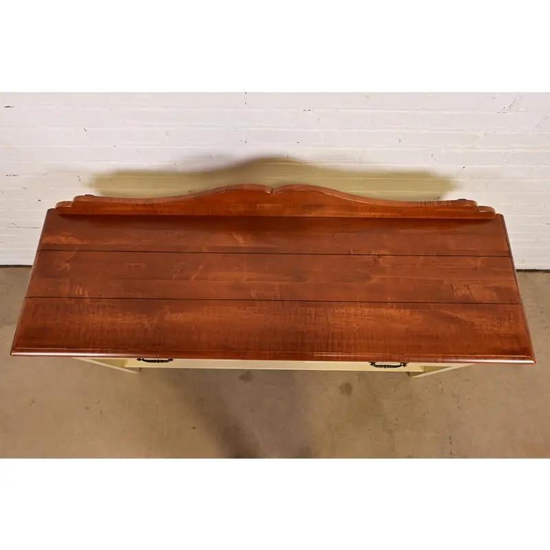 American Colonial Maple Sideboard Buffet Server or Console Table For Sale 9