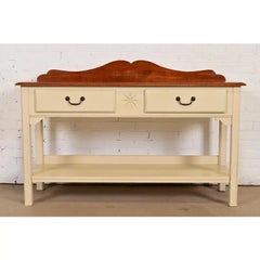 American Colonial Maple Sideboard Buffet Server or Console Table