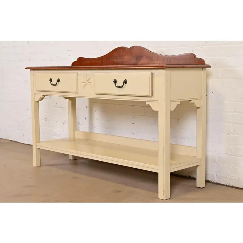 20th Century American Colonial Maple Sideboard Buffet Server or Console Table For Sale