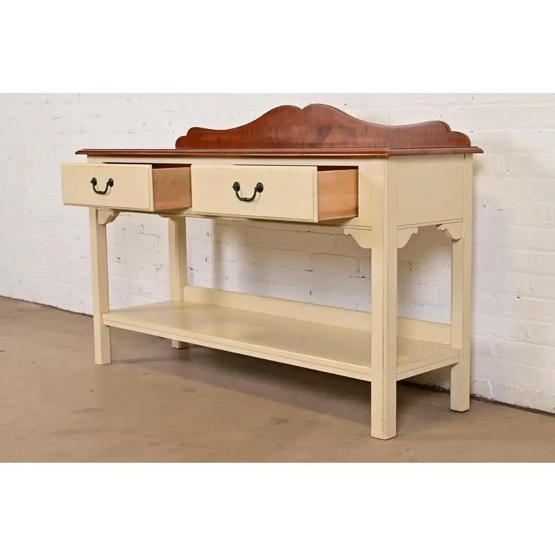 American Colonial Maple Sideboard Buffet Server or Console Table For Sale 2