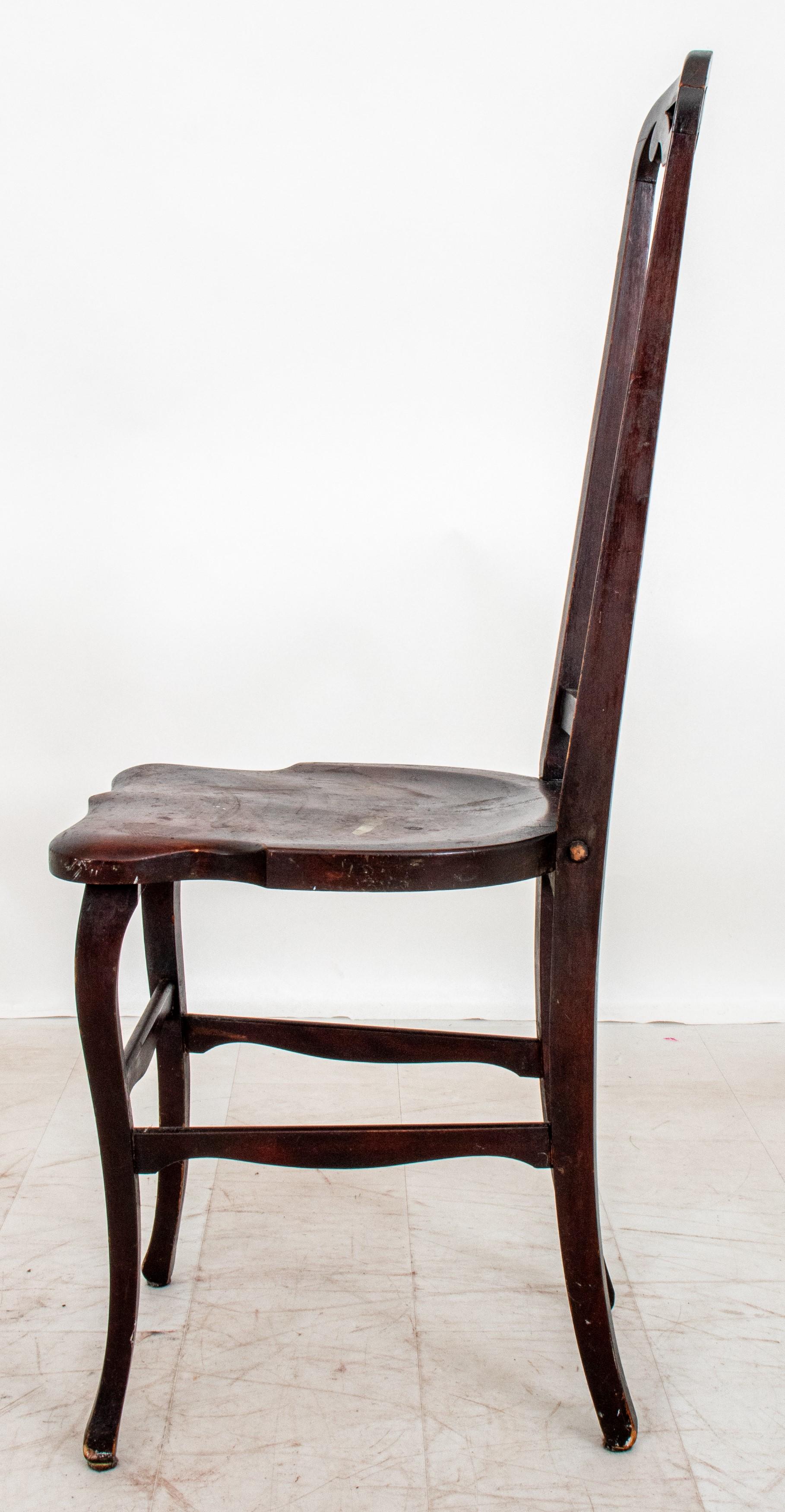 Wood American Colonial Revival Hall Chair, ca. 1900 For Sale