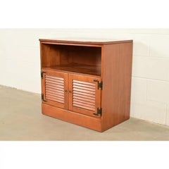 American Colonial Solid Maple Media Cabinet or Bedside Chest