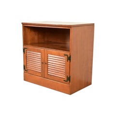 American Colonial Solid Maple Media Cabinet or Bedside Chest