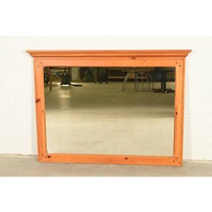 American Colonial Solid Pine Framed Wall Mirror