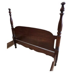 American Colonial Style Walnut Semi-Poster Full Size Bedframe