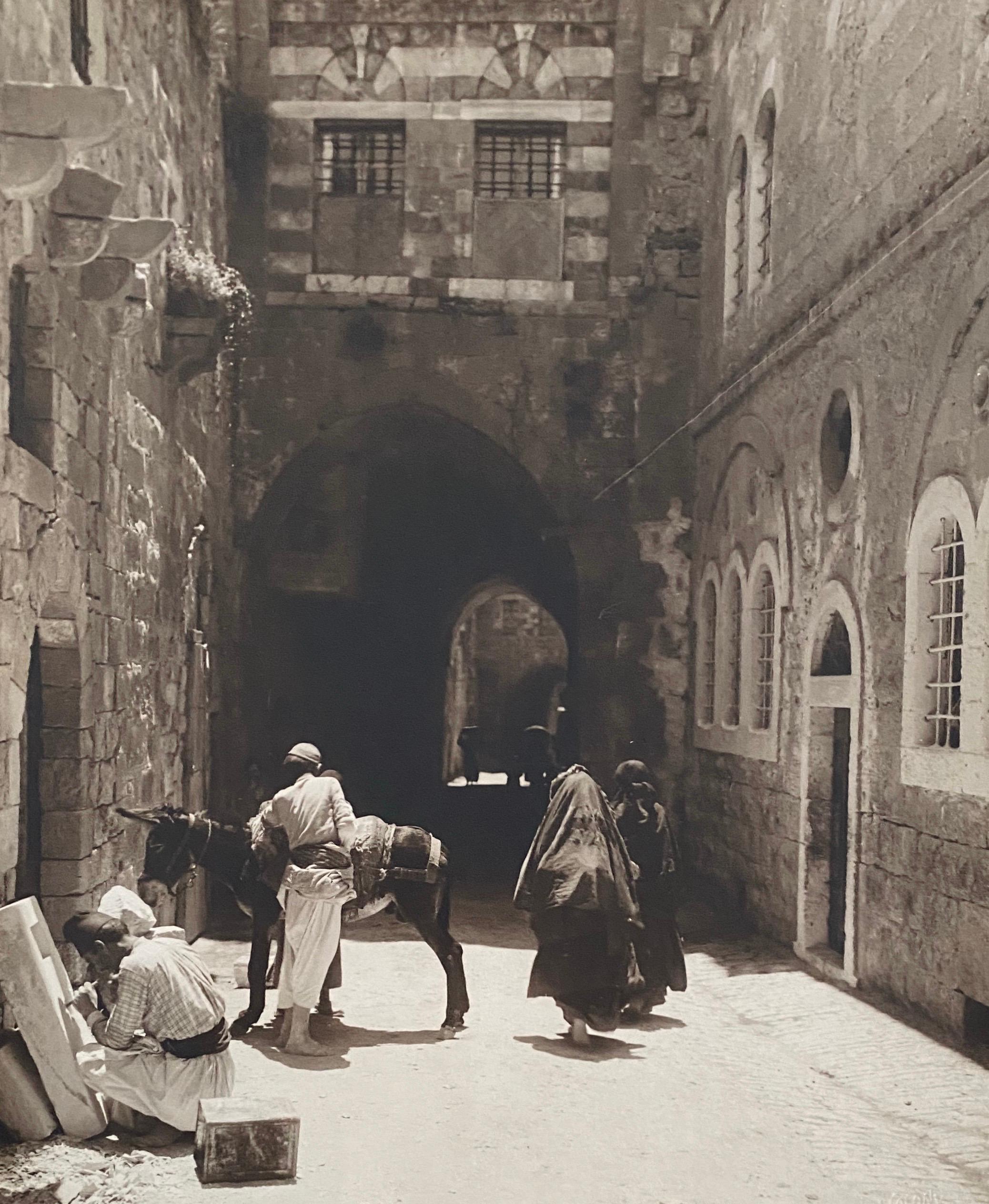 Vintage Large Albumen Photo Jerusalem - House Of The 
