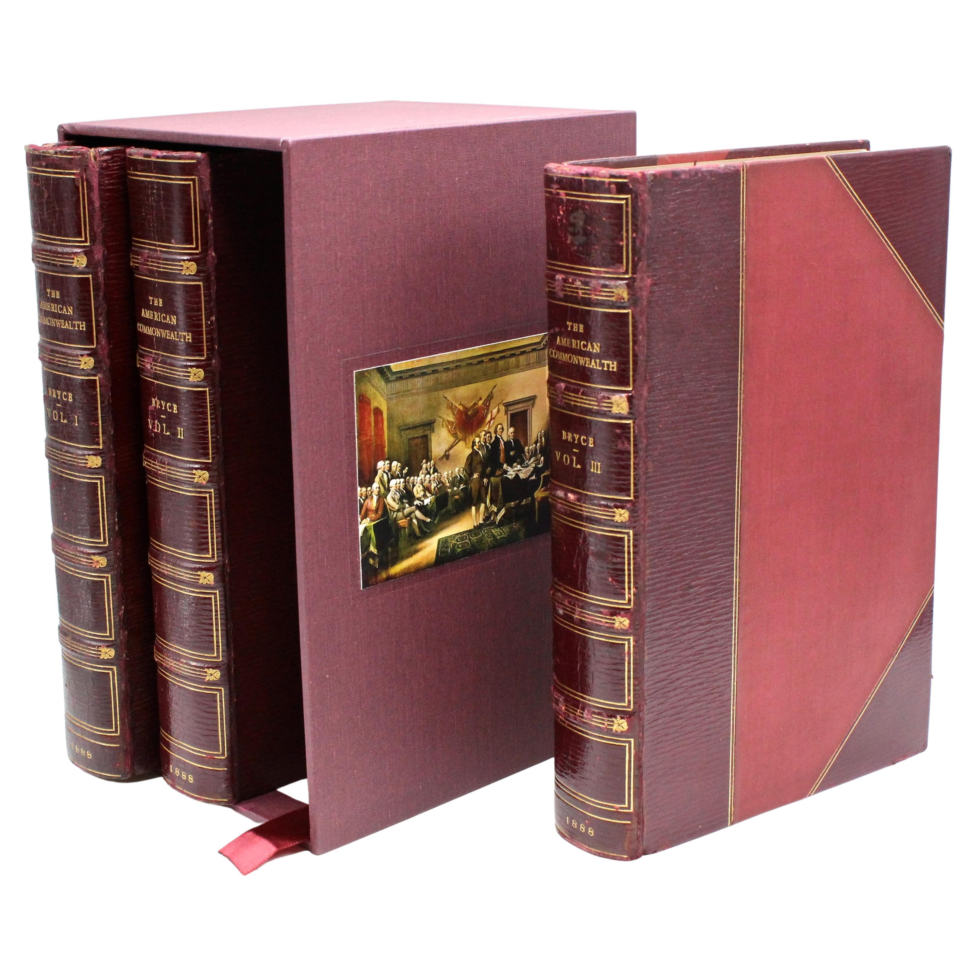 "American Commonwealth" by James Bryce, First Edition, Three Volume Set, 1888 For Sale