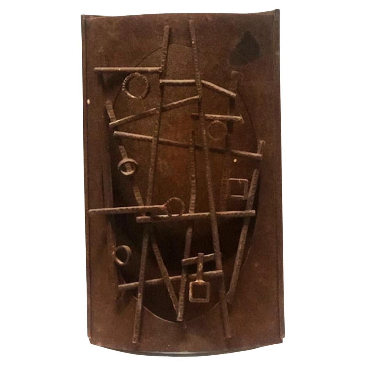 Amerikanischer zeitgenössischer abstrakter Brutalismus, Skulptur aus Eisen, ca. 1960er Jahre