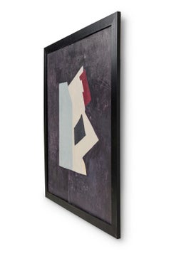 American Contemporary Abstract Collage Style Painting