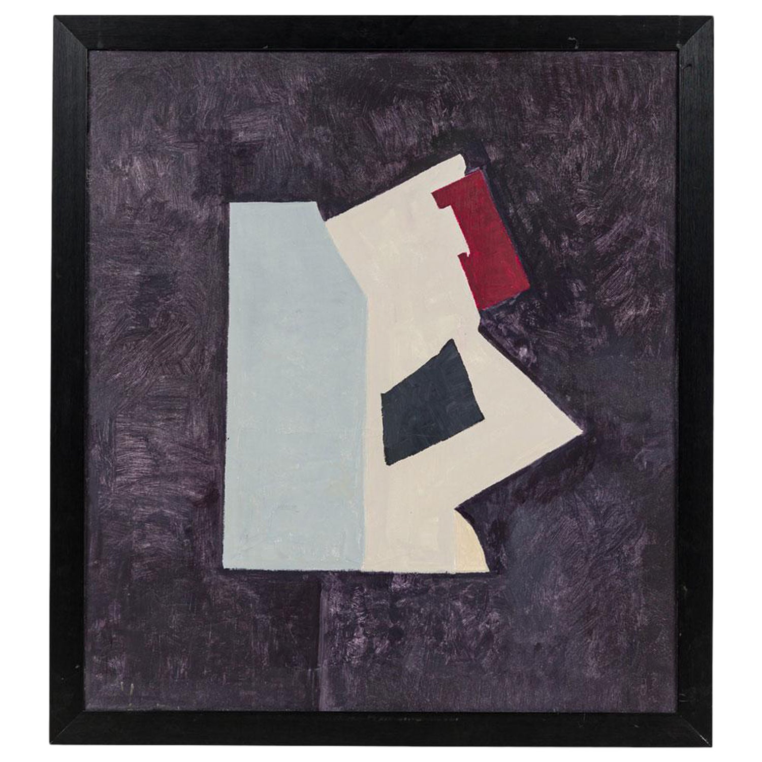 American Contemporary Abstract Collage Style Painting