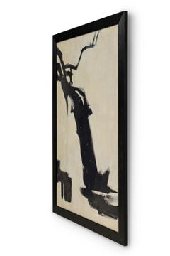 American Contemporary Abstract Expressionism Black and White Painting