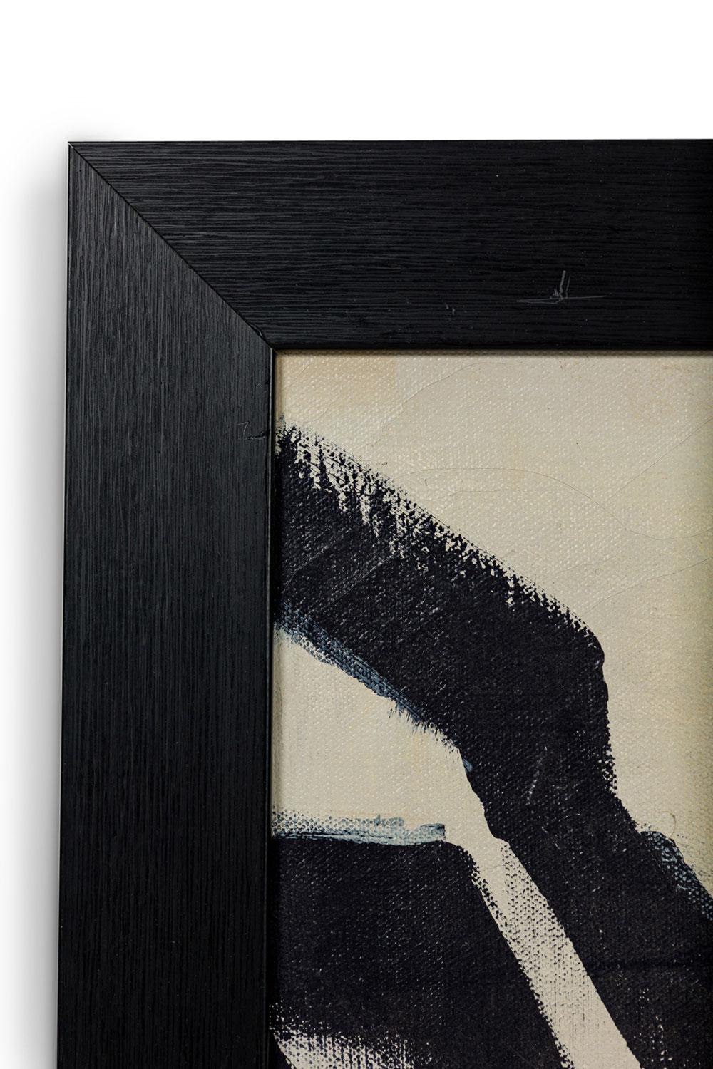 Amerikanischer Zeitgenössischer Abstrakter Expressionismus Schwarz-Weiß-Malerei (Moderne) im Angebot