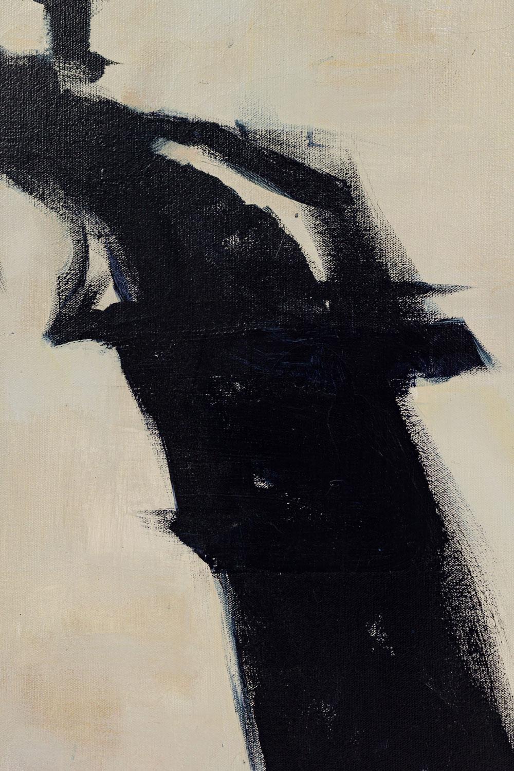 Amerikanischer Zeitgenössischer Abstrakter Expressionismus Schwarz-Weiß-Malerei (amerikanisch) im Angebot